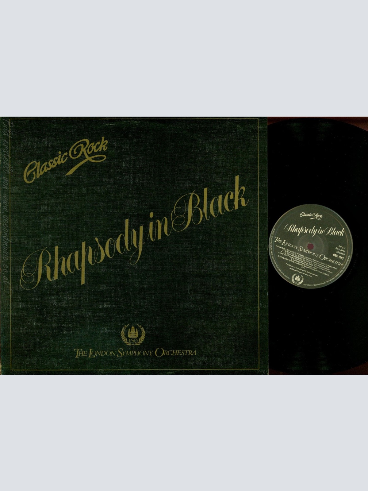 LP--RHAPSODY IN BLACK--LONDONER SYMPHONIE ORCHESTRA