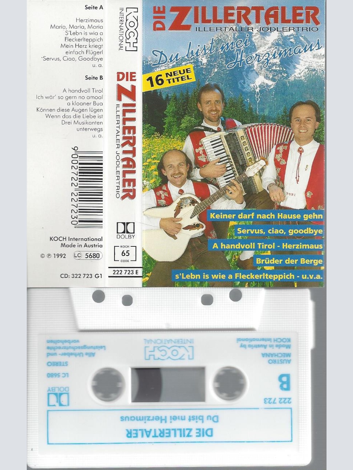 MC-DIE ZILLERTALER--DU BIST MEI HERZIMAUS