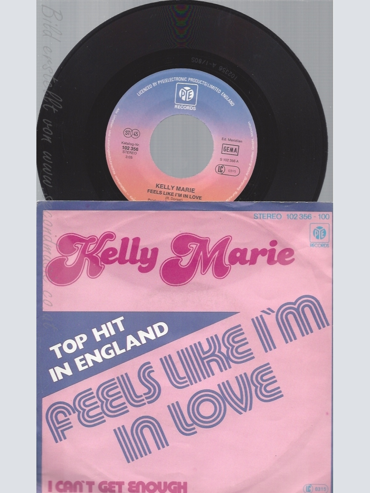 7" KELLY MARIE -- FEELS  LIKE IM IN LOVE