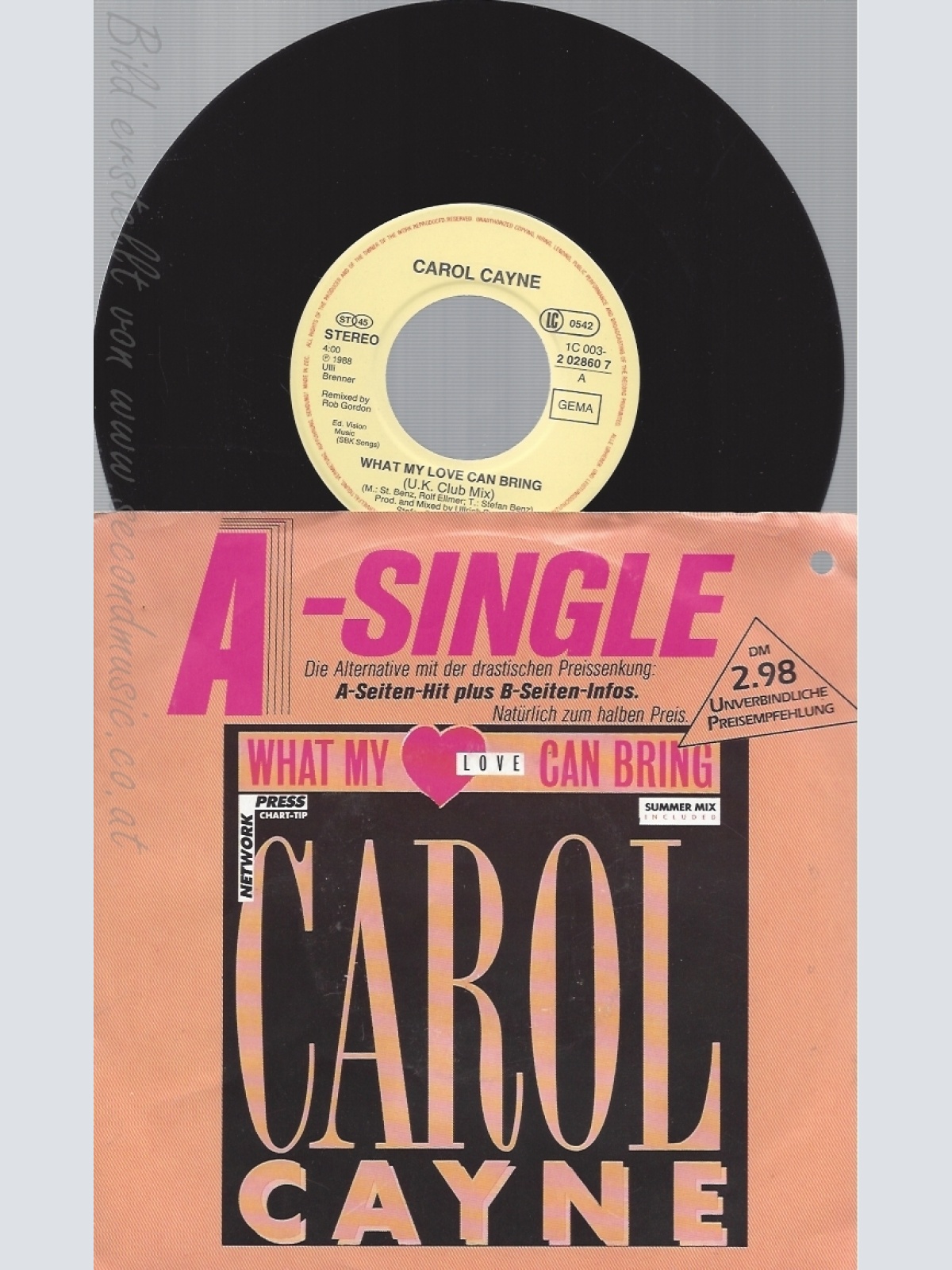 7" CAROL CAYNE--WHAT MY LOVE CAN BRING