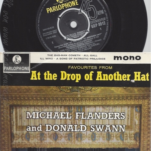 7" EP -- MICHAEL FLANDERS AND DONAL SWANN -- AT THE DROP OF ANOTHER HAT