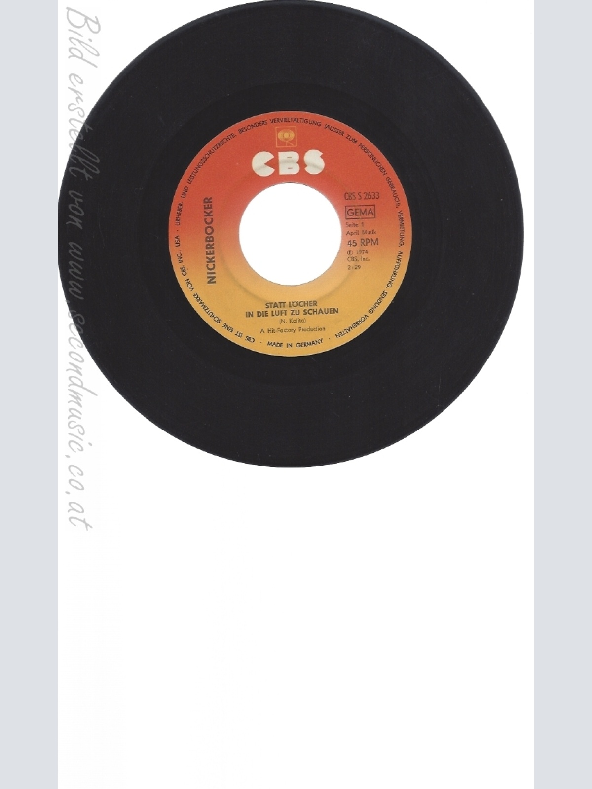 7" NICKERBOCKER -- STATT LÖCHER IN DIE LUFT ZU  SCHAUN