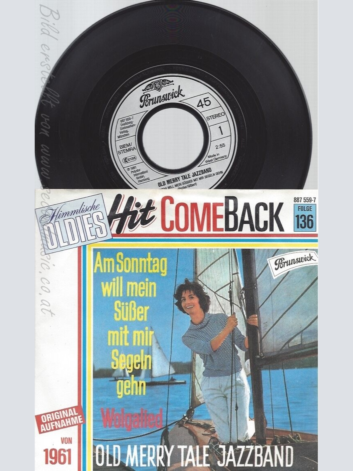 7" OLD MERRY TALE JAZZBAND-- AM SONNTAG WILL MEIN SÜSSER MIT MIR SEGELN GEHN