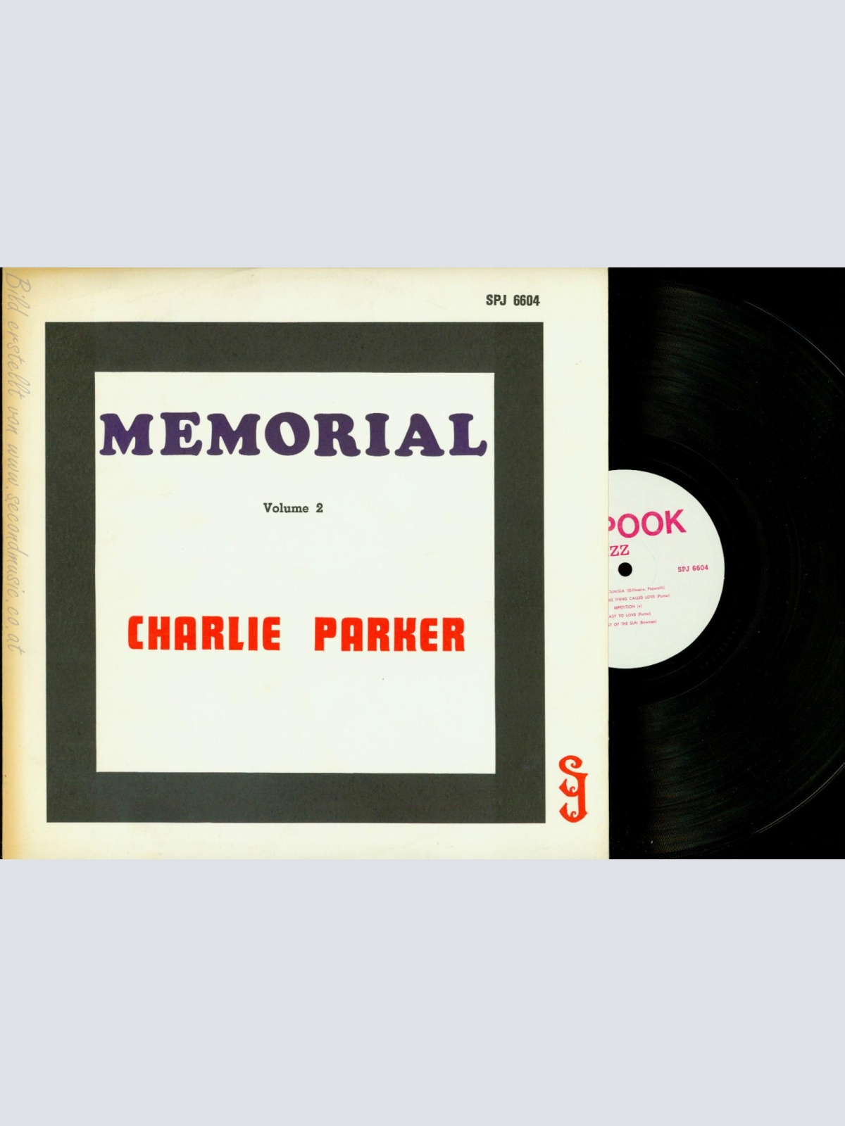 LP--CHARLIE PARKER--MEMORIAL-- VOLUME 2--SPJ 6604