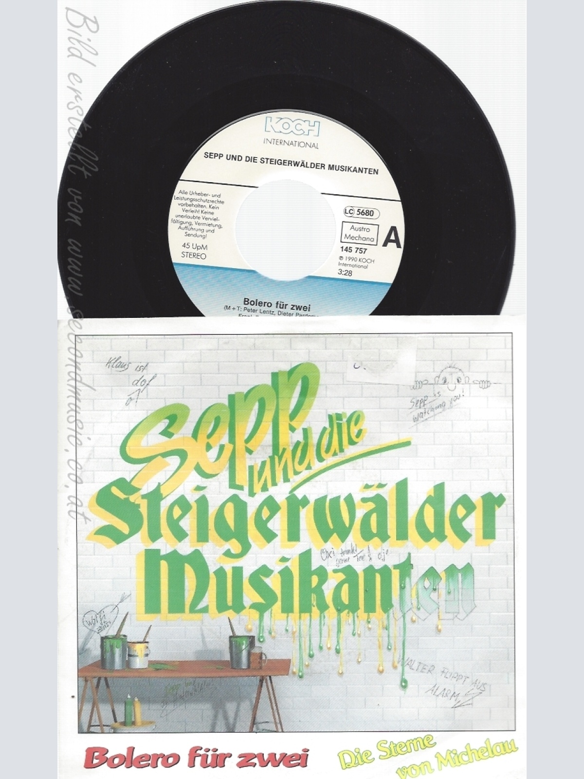 7"SEPP UND DIE STEIGENWÄLDER MUSIKANTEN--BOLERO FÜR ZWEI