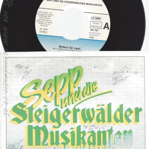 7"SEPP UND DIE STEIGENWÄLDER MUSIKANTEN--BOLERO FÜR ZWEI