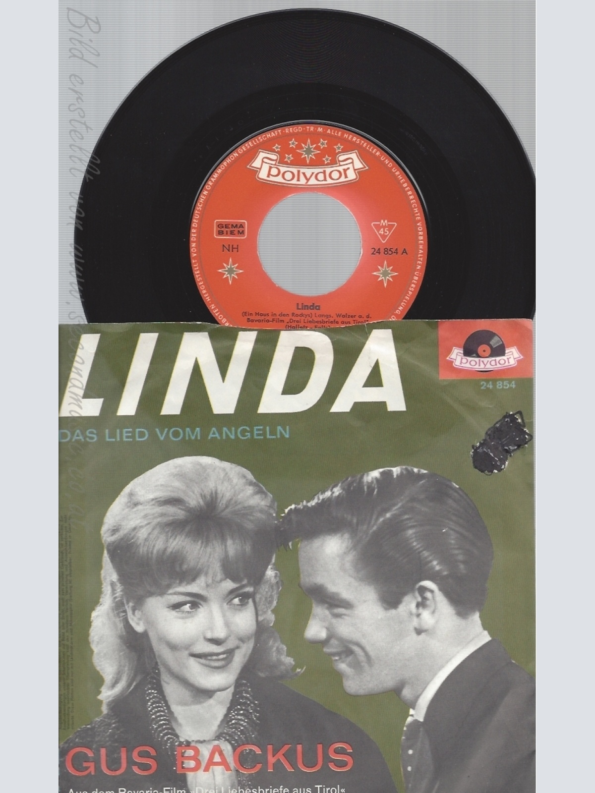 7"GUS BACKUS--DAS LIED VOM ANGELN--LINDA