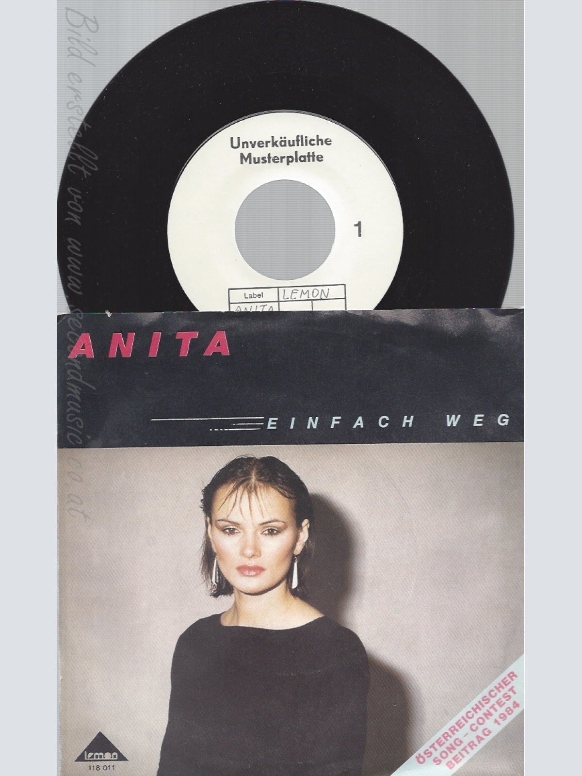 7"ANITA--EINFACH WEG--MUSTERPLATTE