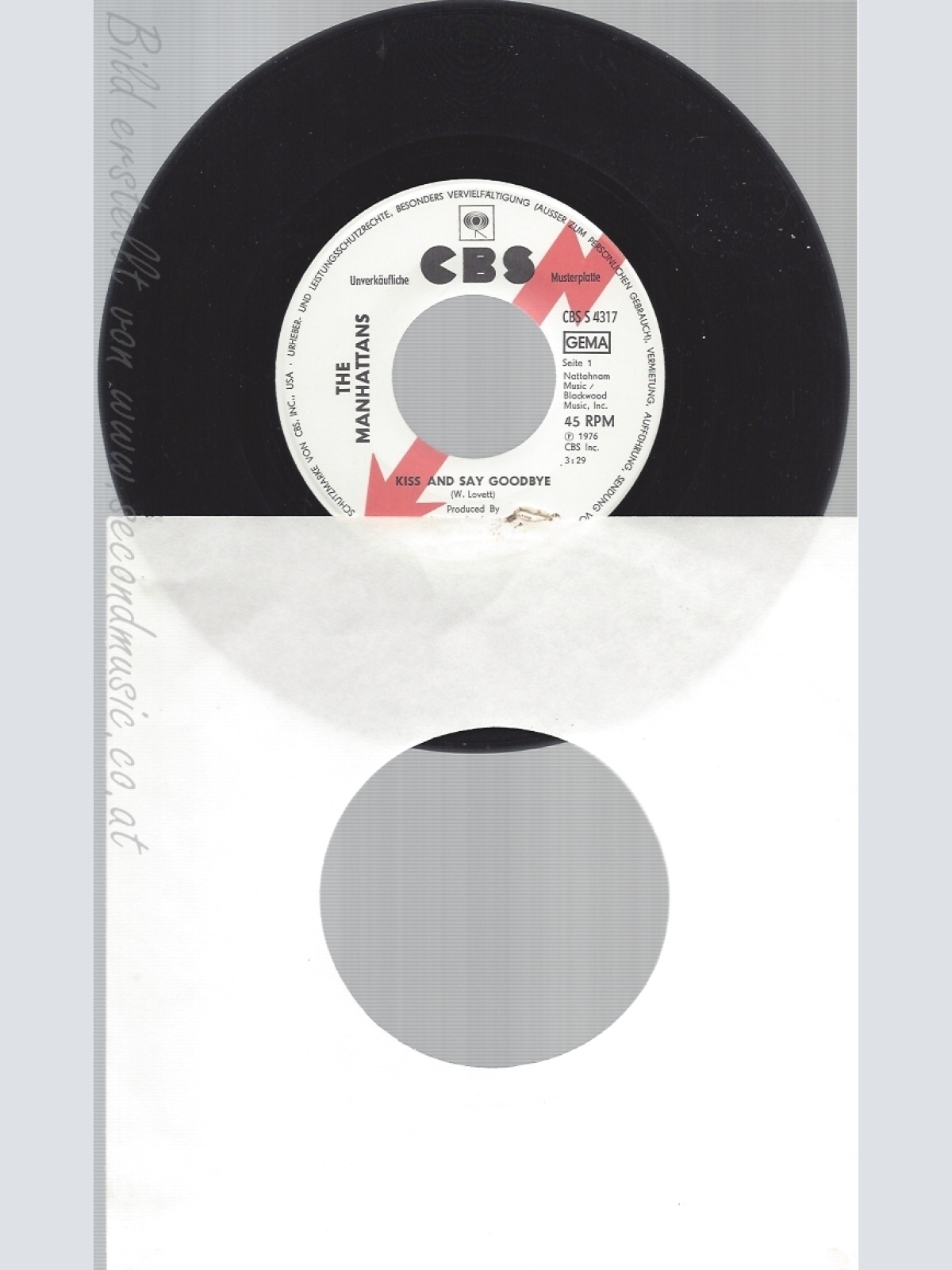 7"THE MANHATTANS--KISS AND SAY GOODBYE--MUSTERPLATTE