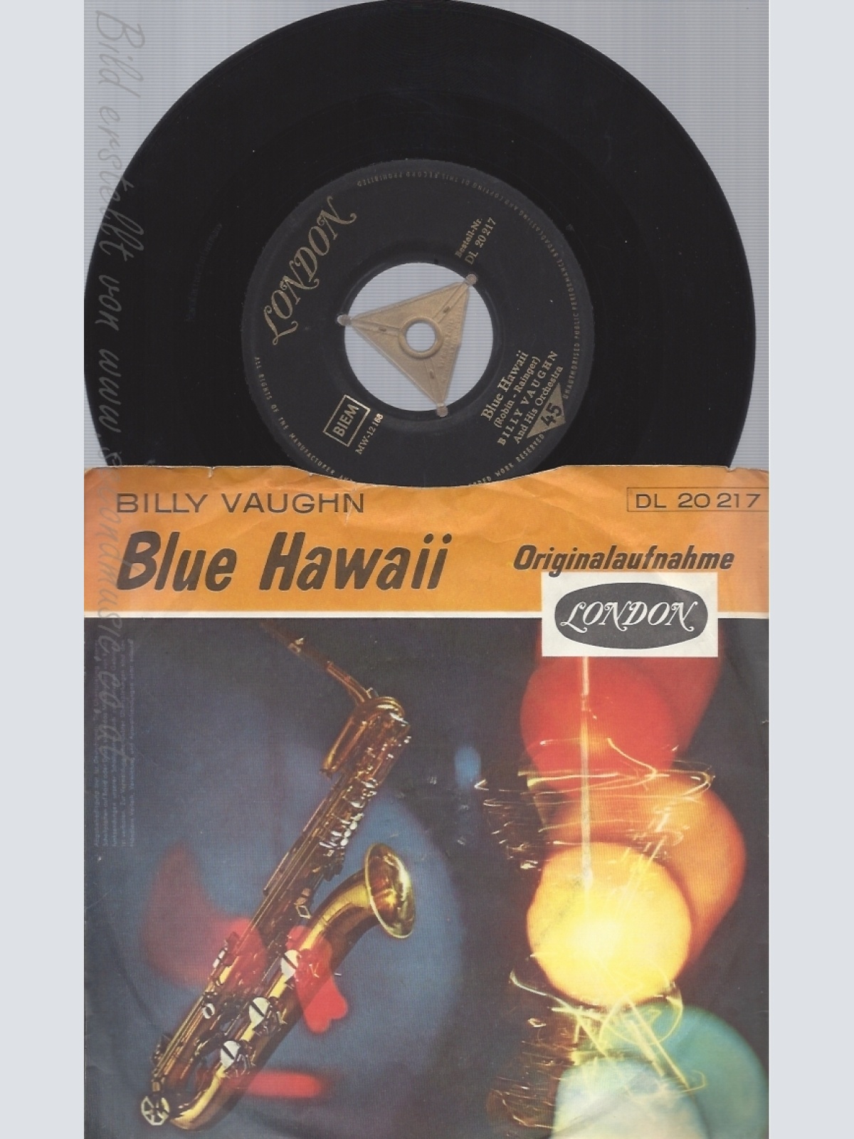 7"BILLY VAUGHN--BLUE HAWAII