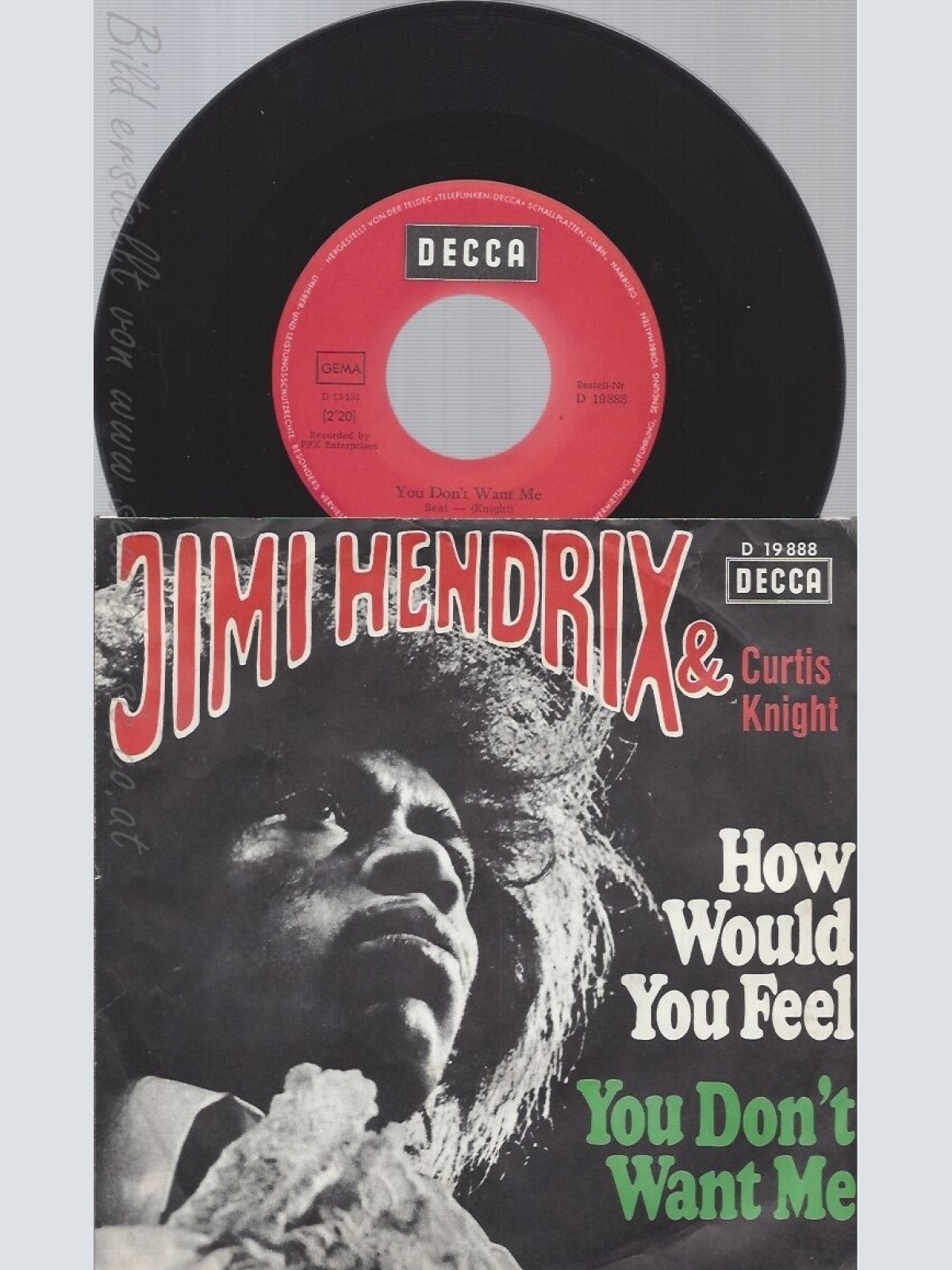 7" JIMI HENDRIX--HOW WOULD YOU FEEL