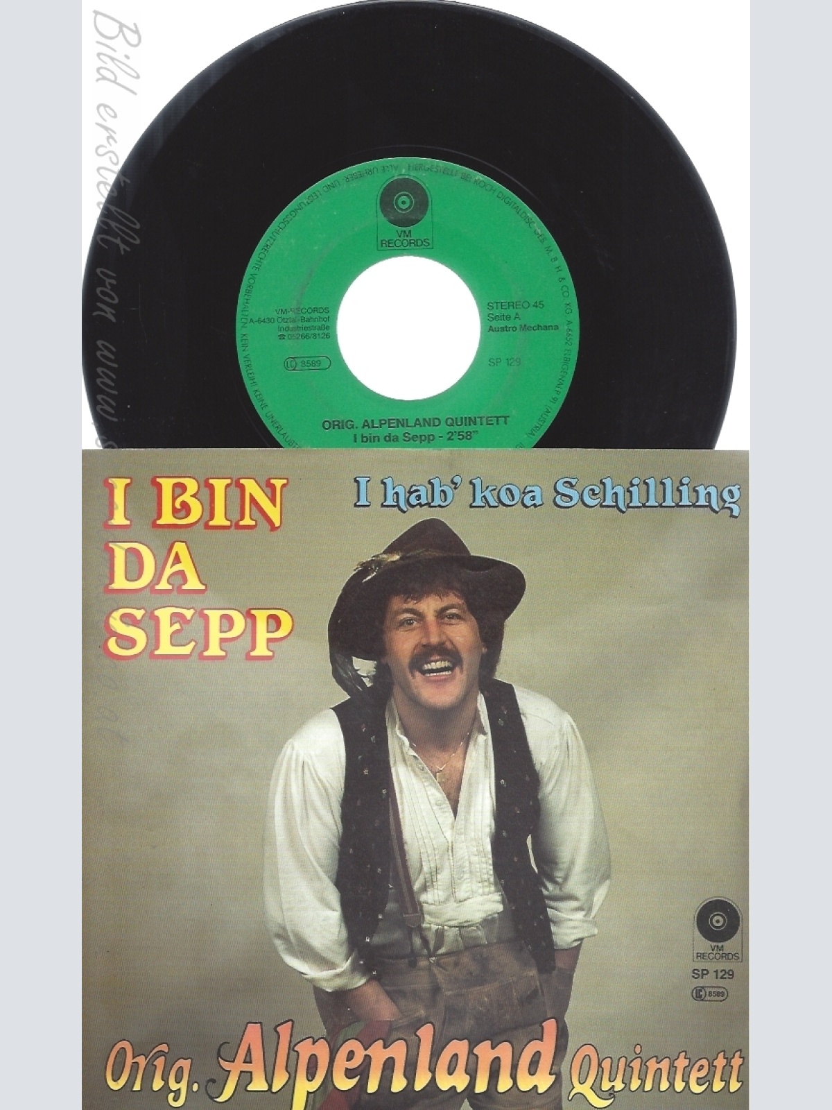 7"--ORIG ALPENLAND QUINTETT-- I BIN DA SEPP