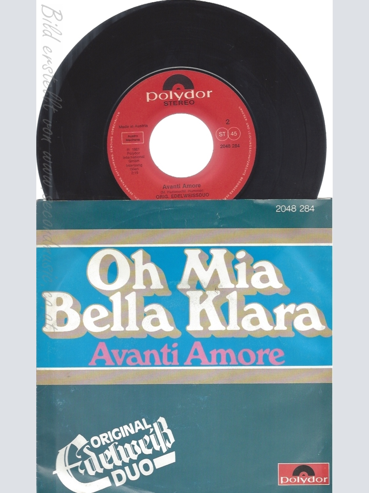 7"--ORIG EDELWEISS DUO--OH MIA BELLA KLARA