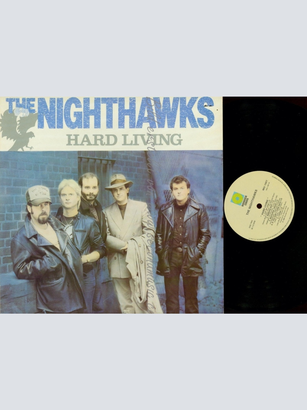 LP--THE NIGHTHAWKS--HARD LIVING--NM