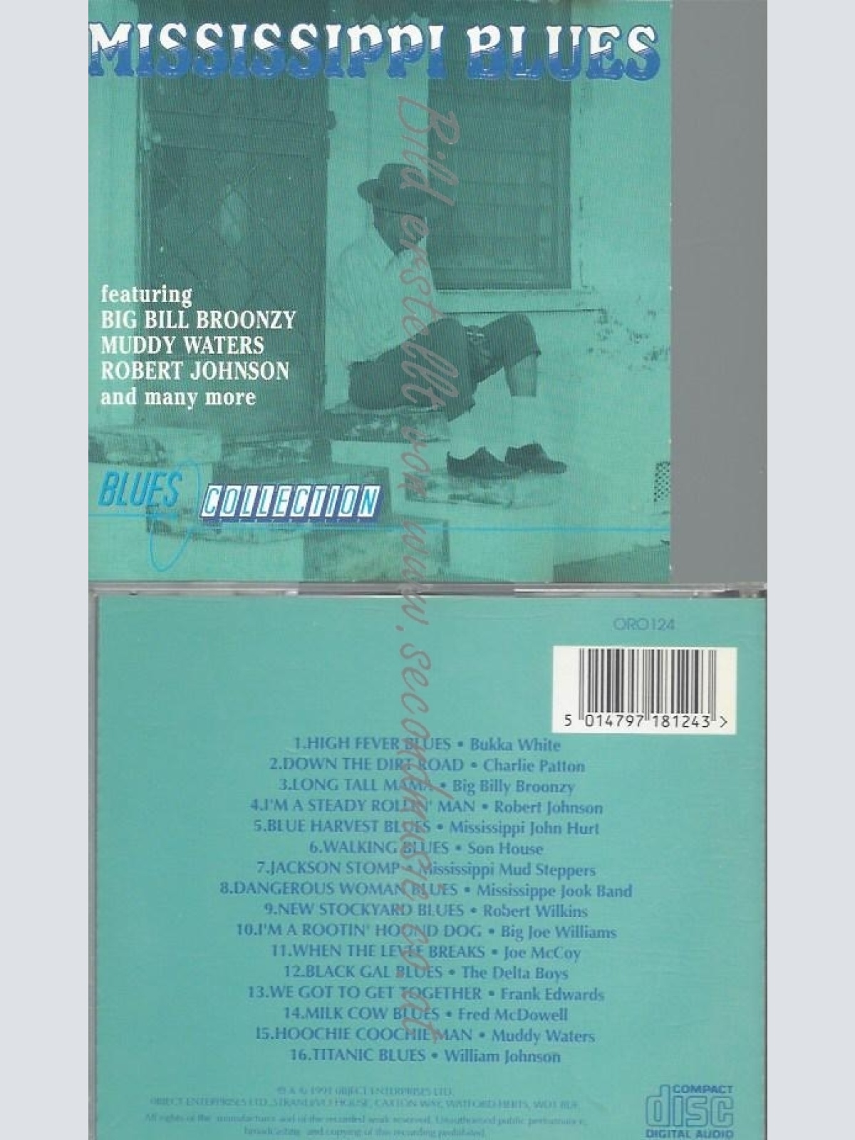 CD--BIG BILL BROONZY/MUDDY WATERS/ROBERT JOHNSON ETC--MISSISSIPPI BLUESUK IMPORT