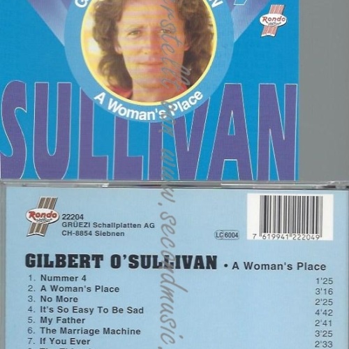 CD--GILBERT O'SULLIVAN--A WOMAN'S PLACEIMPORT