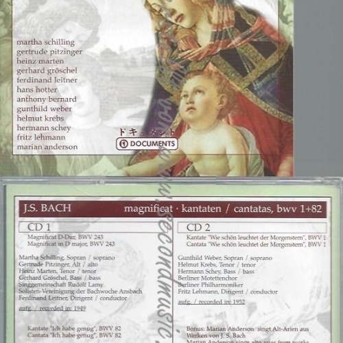CD--LEITNER UND VARIOUS--MAGNIFICAT, KANTATEN, BWV 1 + 82 | DOPPEL-CD
