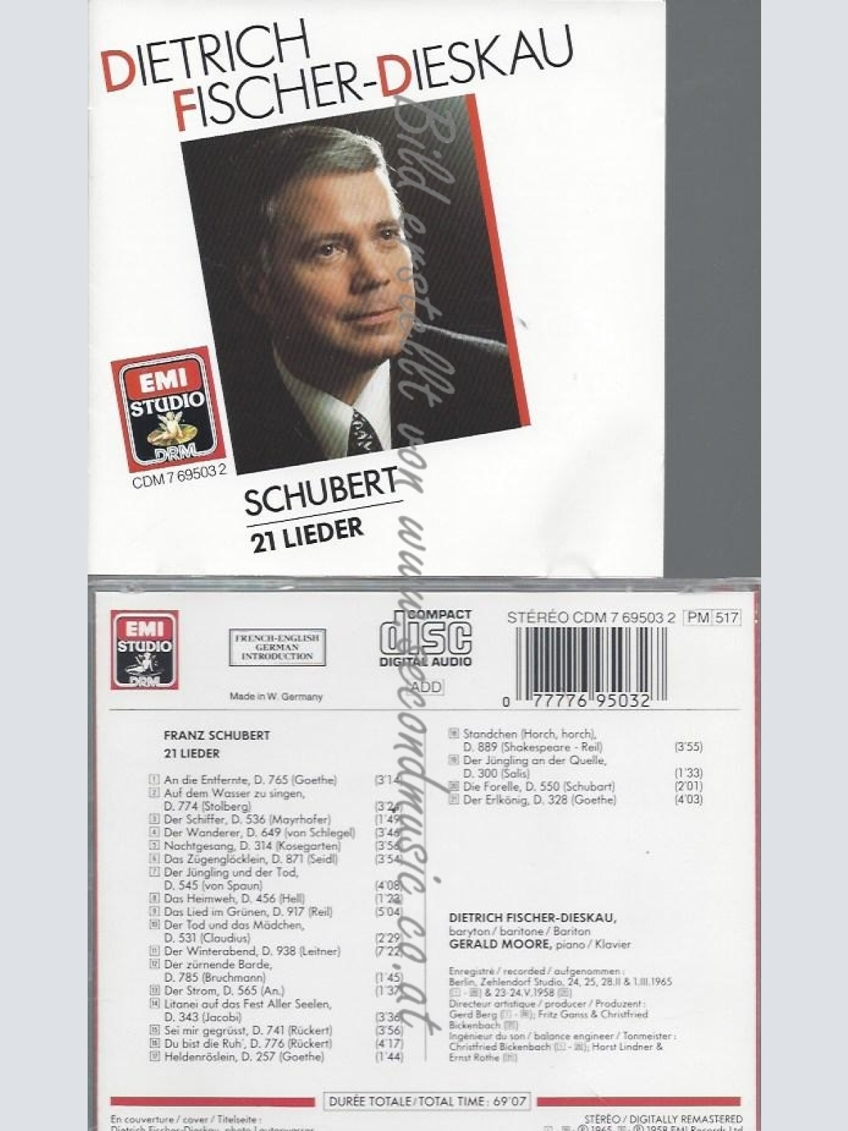 CD--DIETRICH FISCHER-DIESKAU UND GERALD MOORE--LIEDER