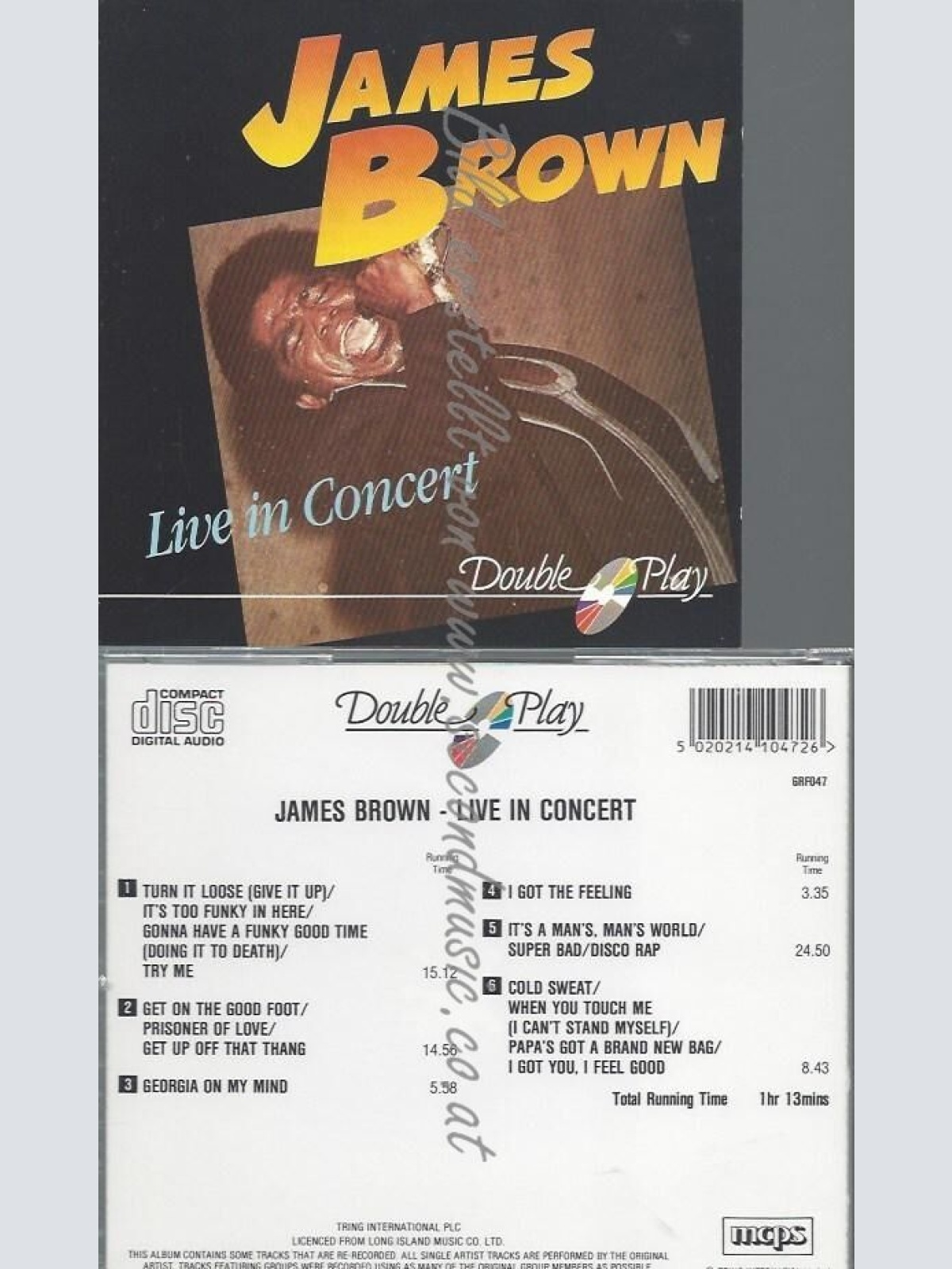 CD--JAMES BROWN--LIVE IN CONCERT1100 | IMPORT