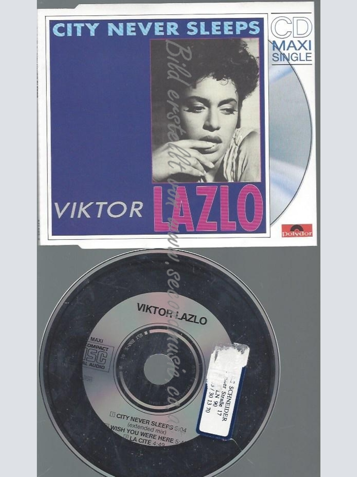 CD--VIKTOR LAZLO--CITY NEVER SLEEPS -EXT. MIX, -SINGLE