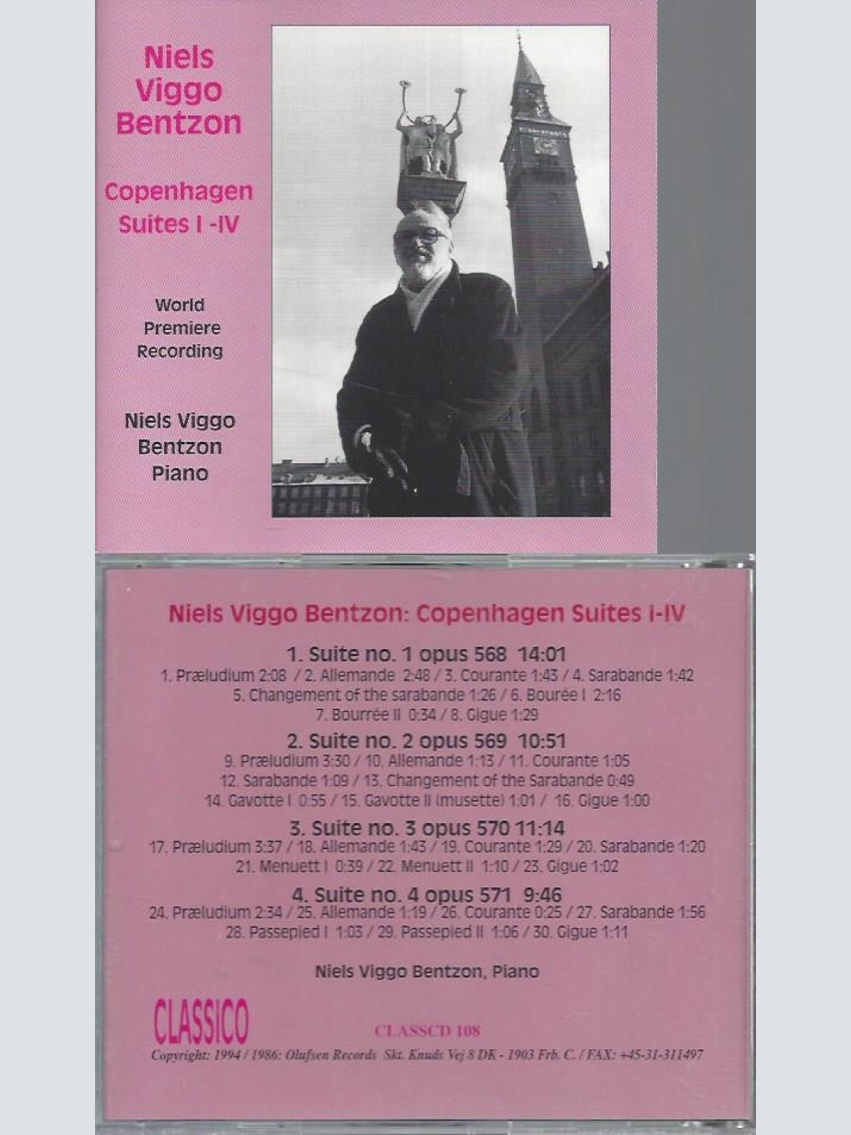 CD--NIELS VIGGO BENTZON--COPENHAGEN SUITES I-IV