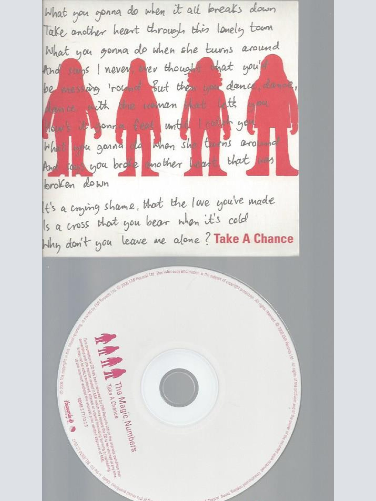 CD-THE MAGIC NUMBERS--TAKE A CHANCE-PROMO
