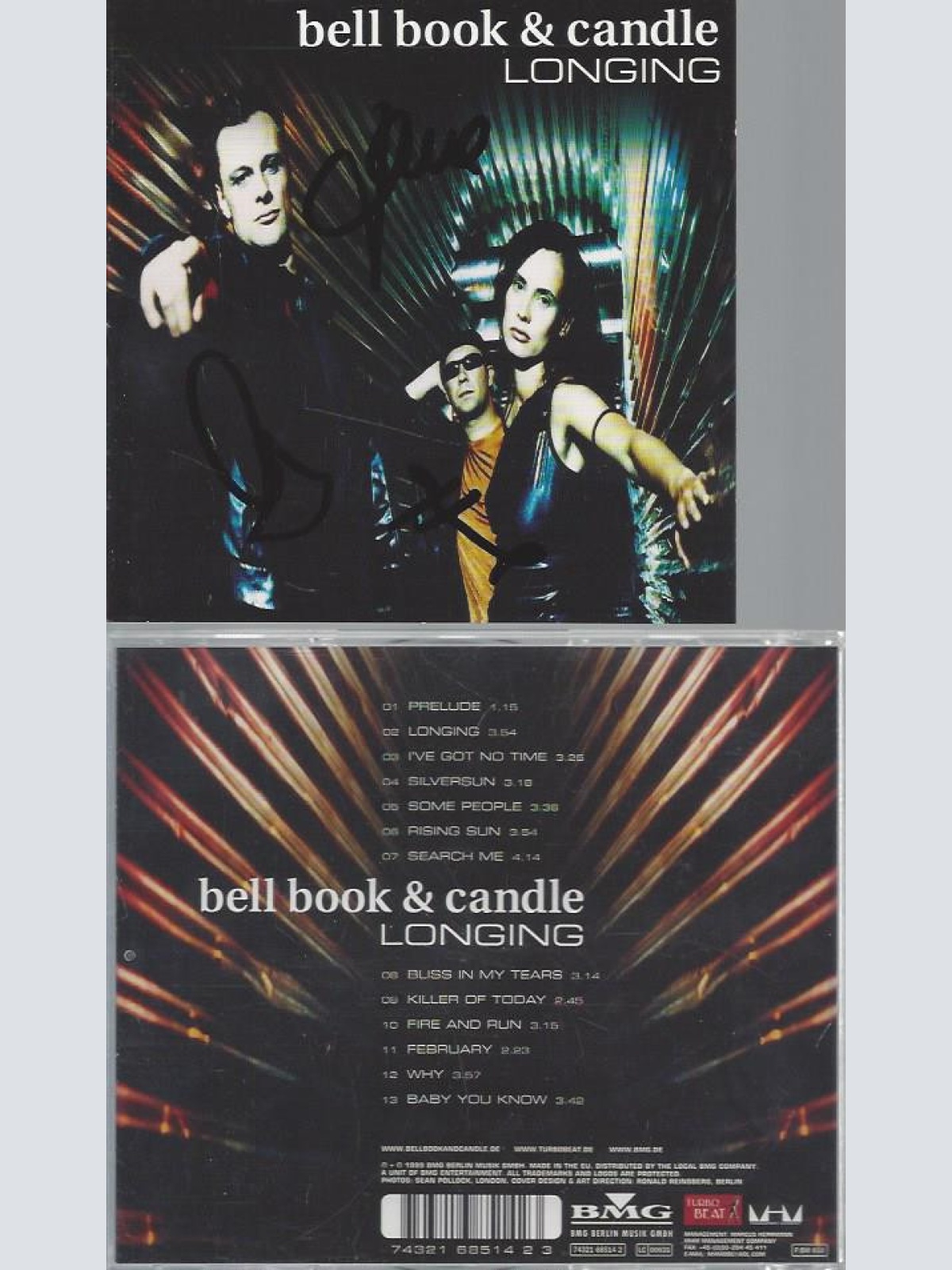 CD--BELL BOOK & CANDLE--LONGING --MIT AUTOGRAMMEN
