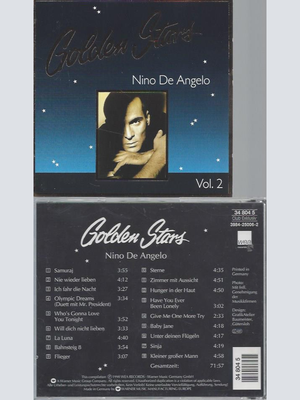 CD--NINO DE ANGELO --VOL 2--GOLDEN STARS