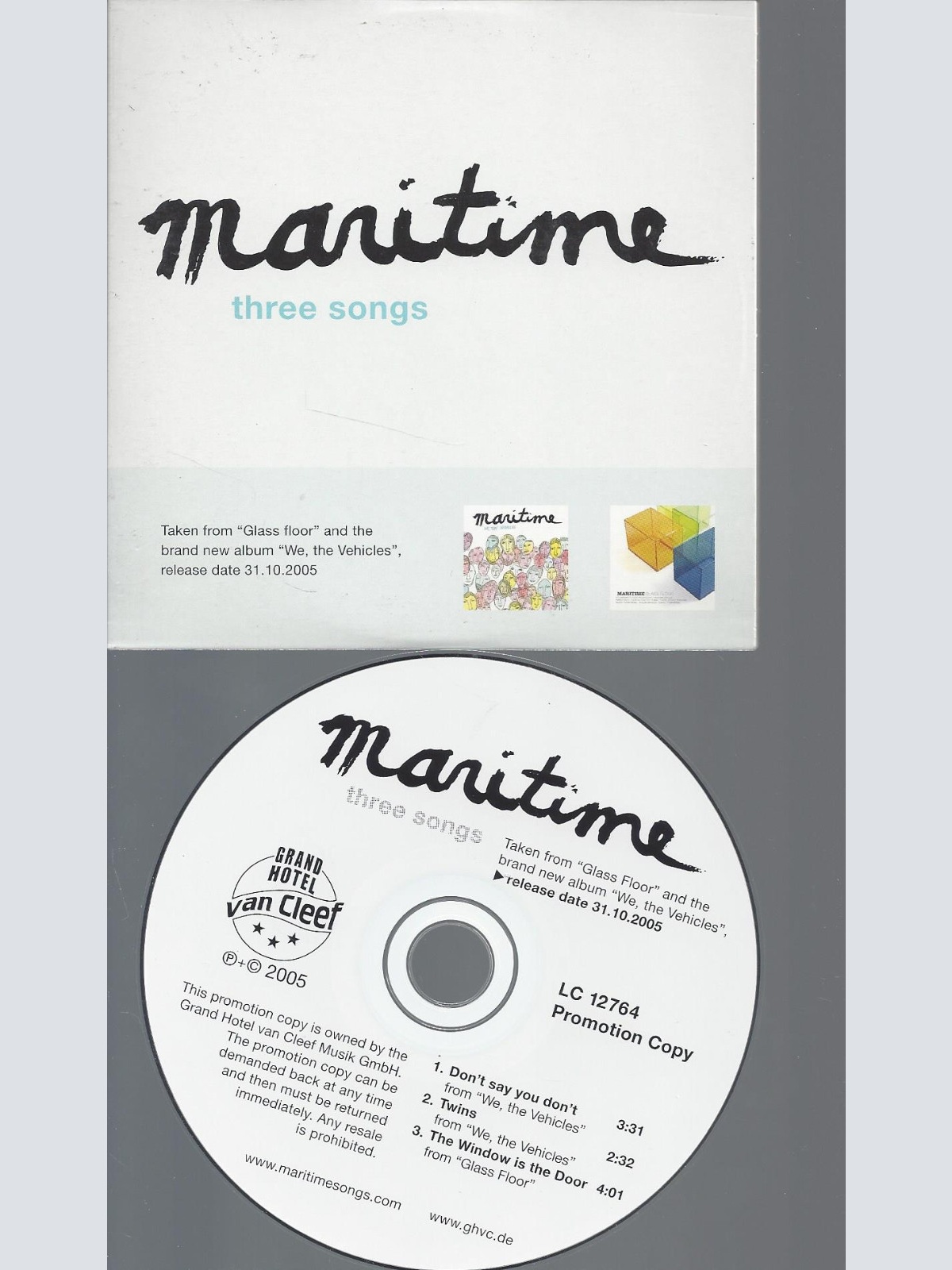 CD--MARITIME THREE SONGS-PROMO