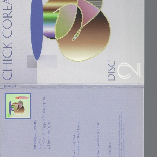 CD-CHICK COREA ORIGIN A WEEK AT THE BLUE NOTE // Only CD 2