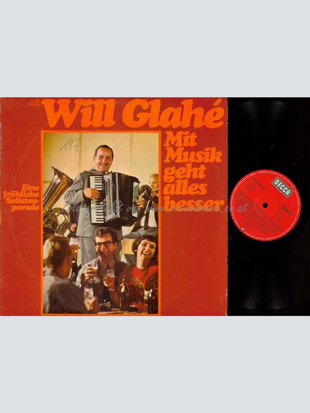 LP--WILL GLAHE--MIT MUSIK GEHT ALLES BESSER