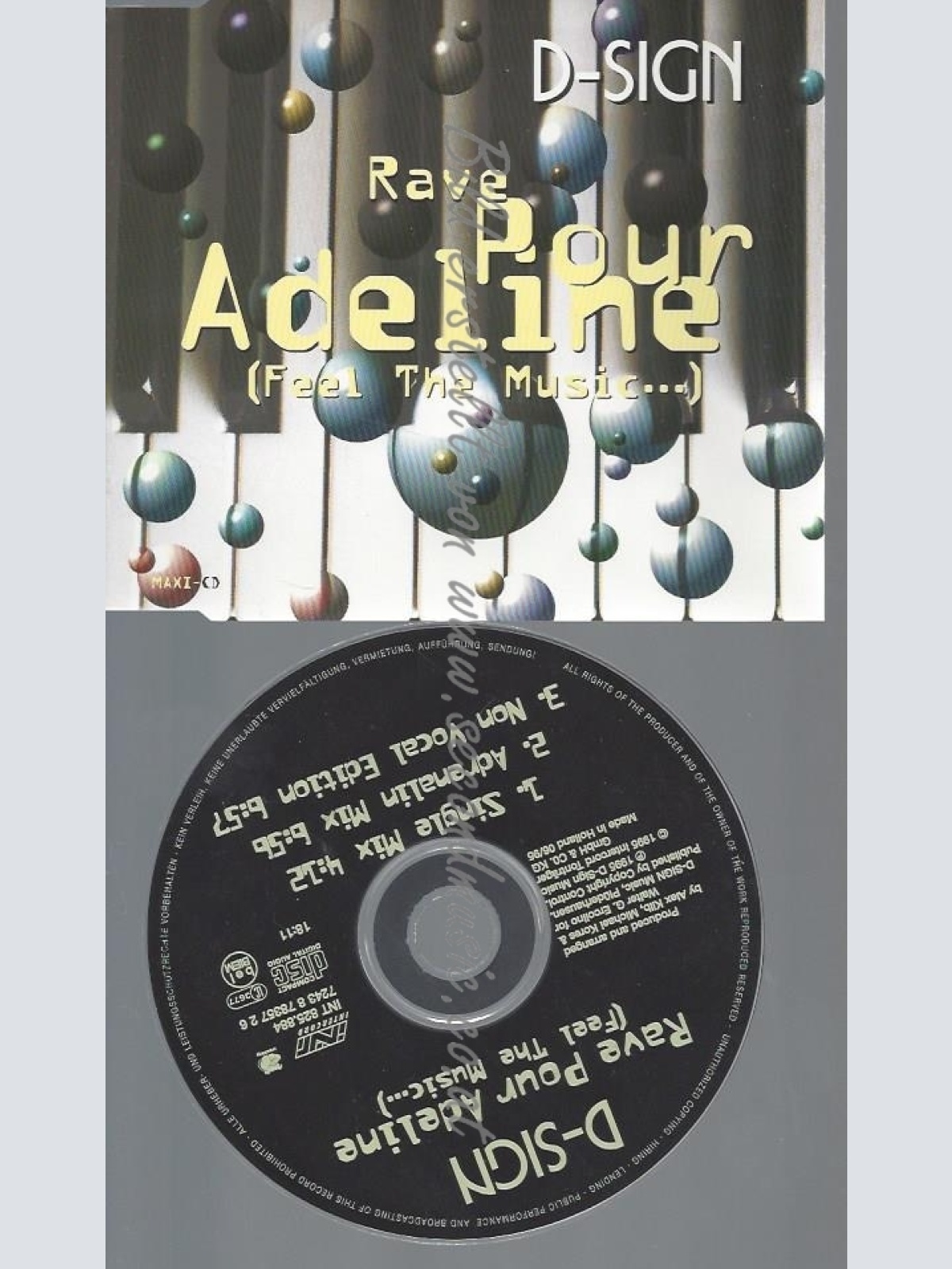 CD--D-SIGN--RAVE POUR ADELINESINGLE