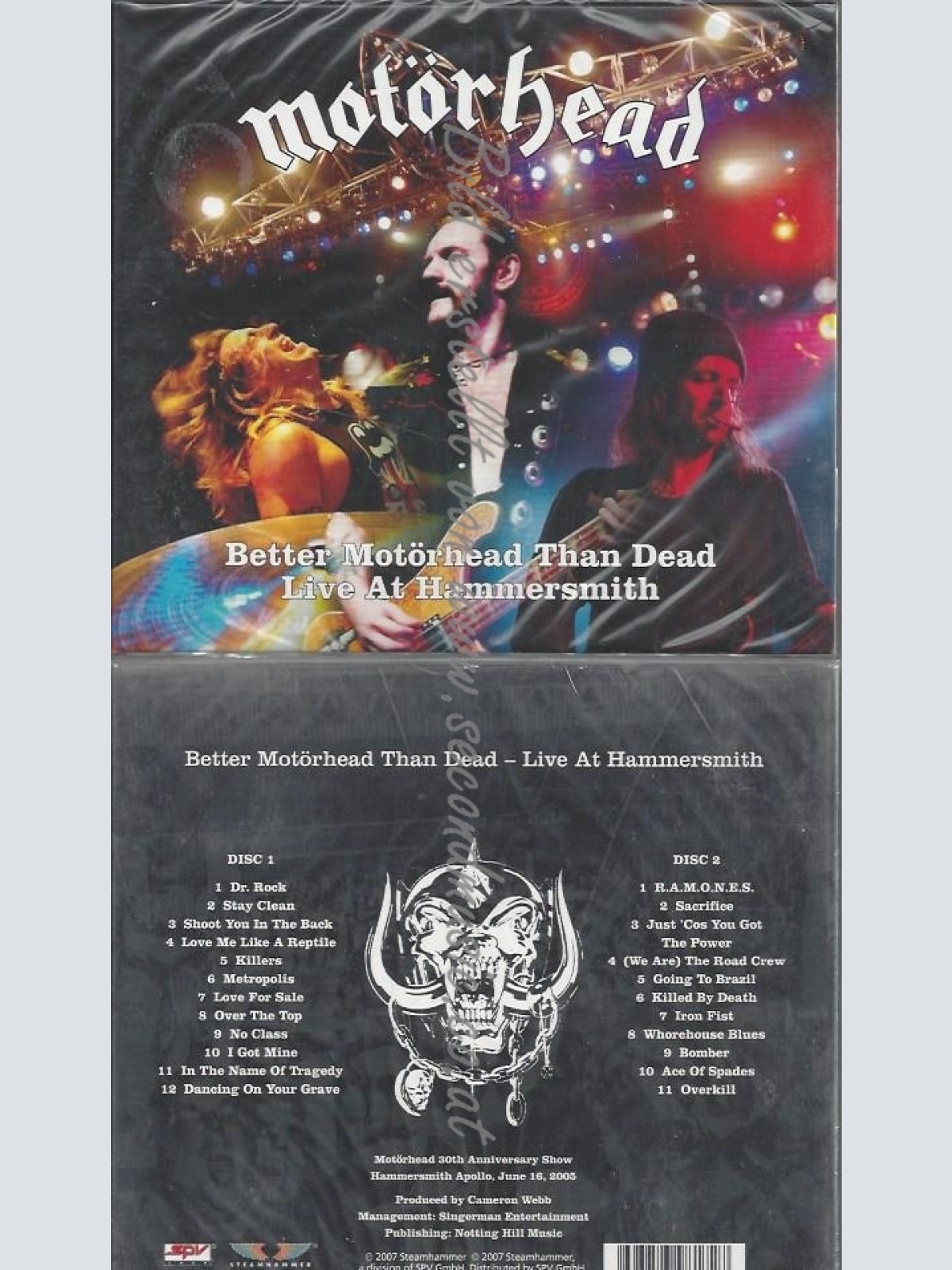 CD--MOTÖRHEAD--BETTER MOTÖRHEAD THAN DEAD-LIVE AT HAMMERSMITH  DOPPEL-CD