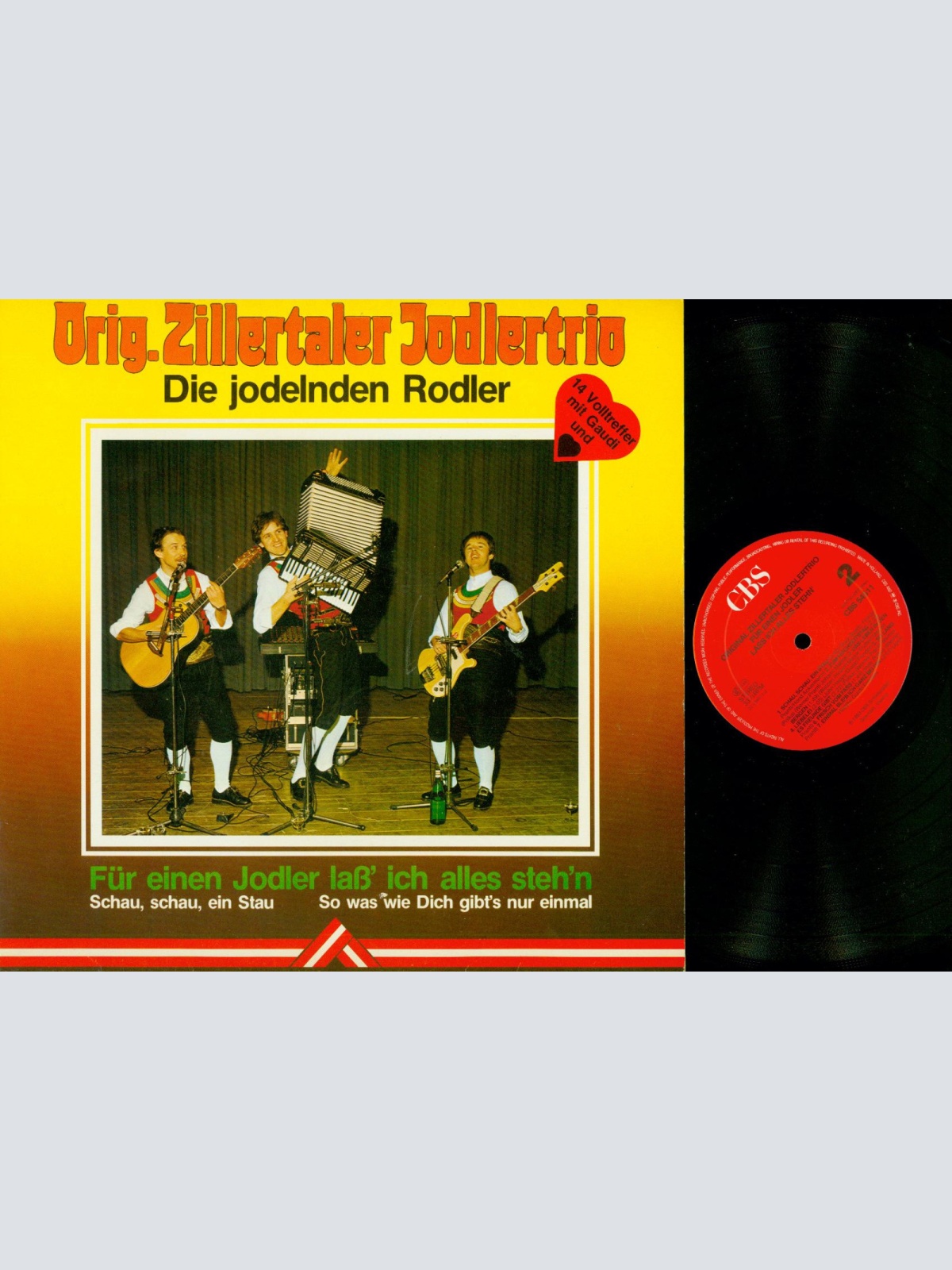 LP--ORIG ZILLERTALER JODLERTRIO FÜR EINEN JODLER LASS ICH ALLES STEH'N