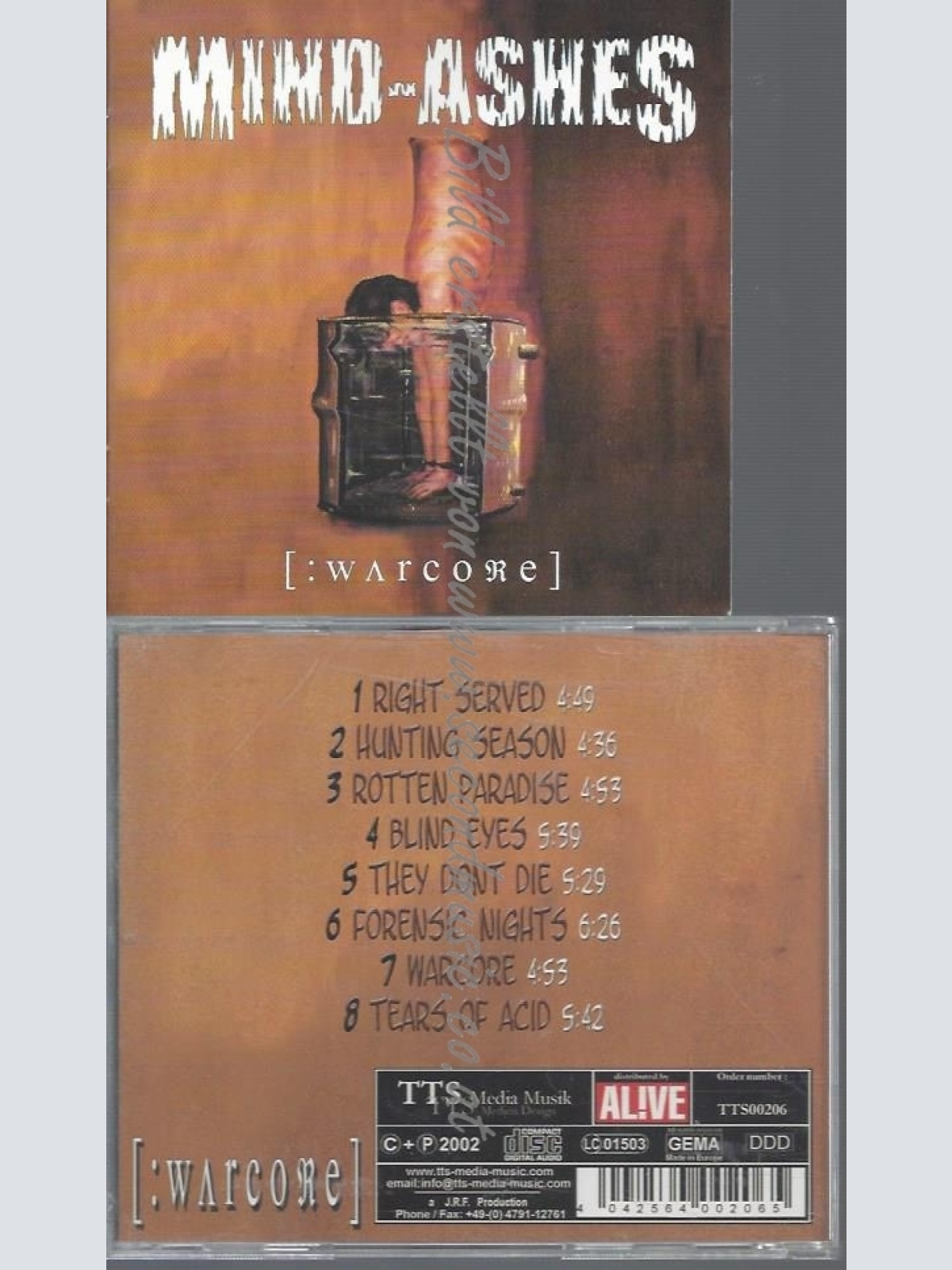 CD--MIND ASHES--WARCORE