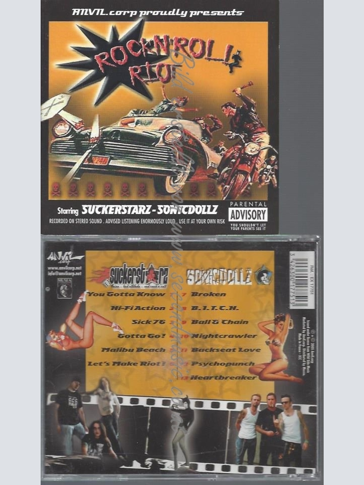 CD--SUCKERSTARZ VS SONICDOLLZ--ROCK N ROLL RIOT