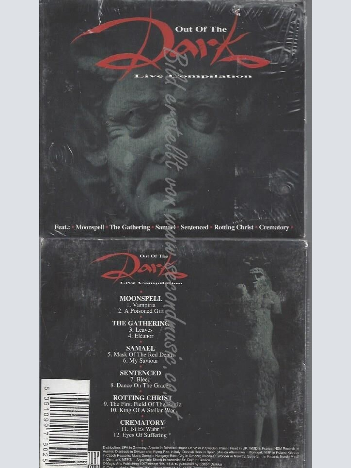 CD--VARIOUS ARTISTS--OUT OF THE DARK FEAT MOONSPELL THE GATHERING --SAMAEL