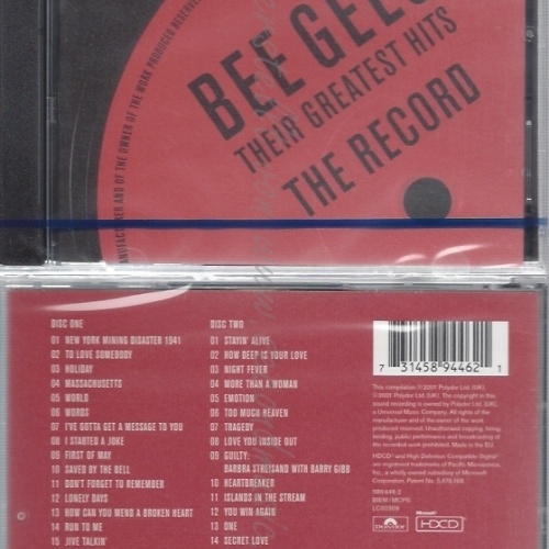 CD--NM-SEALED-BEE GEES -2001- - DOPPEL-CD -- RECORD - THEIR GREATEST HITS