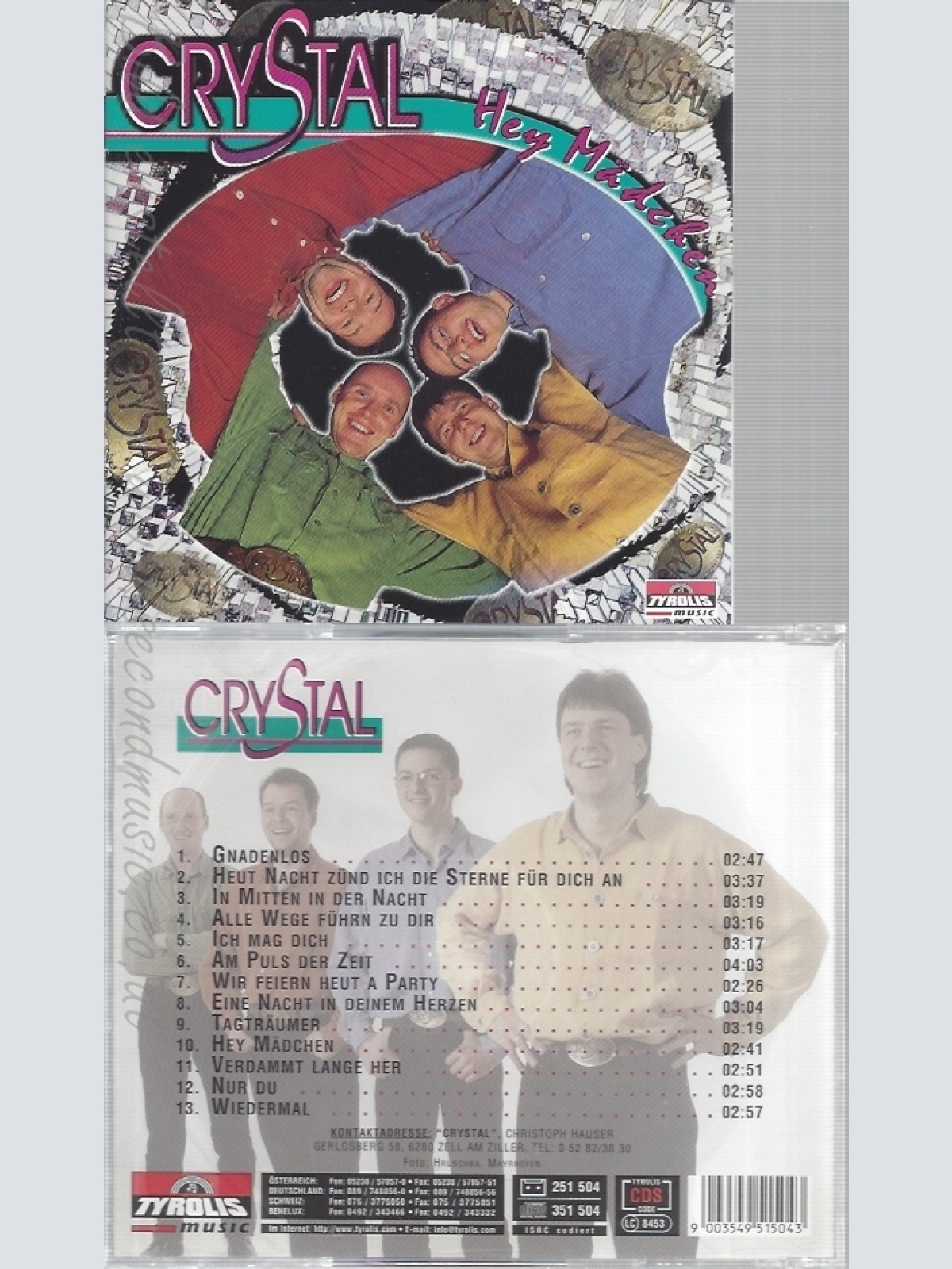 CD--CRYSTAL -1998- -- HEY MAEDCHEN