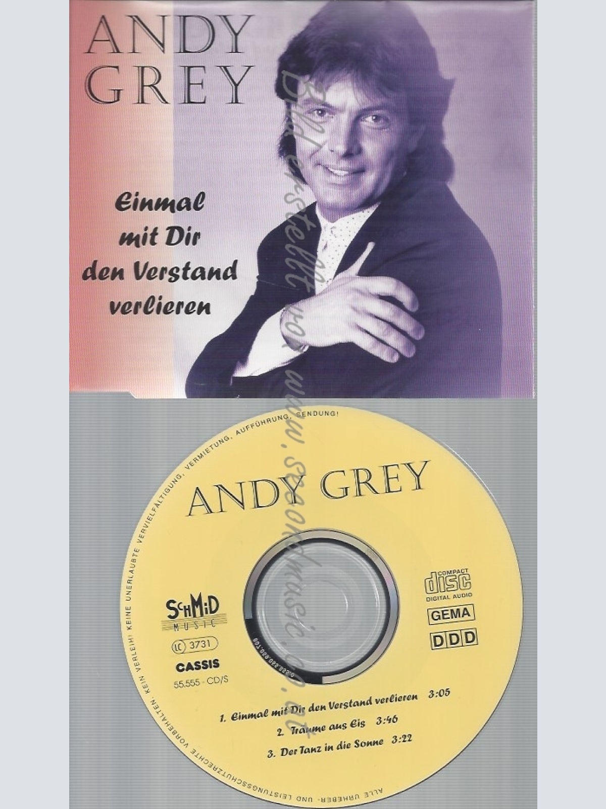 CD--ANDY GREY--EINMAL MIT DIR DEN VERSTAND VERLIEREN
