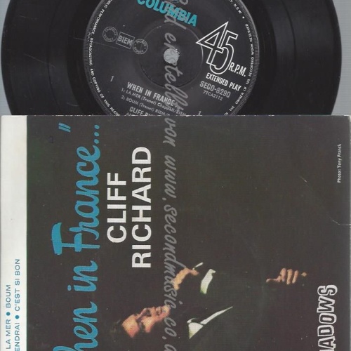 7" CLIFF RICHARD WITH THE SHADOWS WHEN IN FRANCE