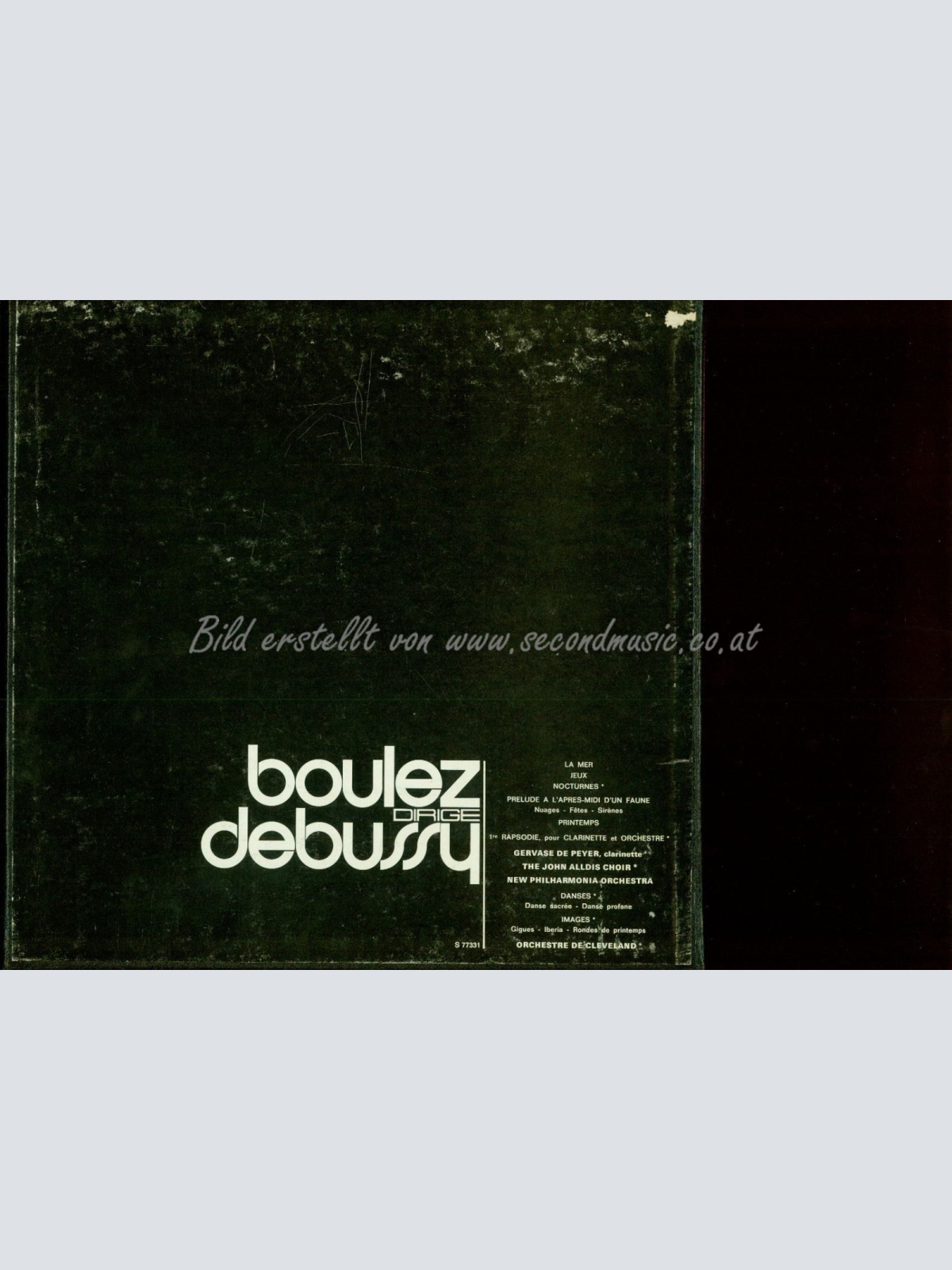 3 LP BOX --  Boulez Dirige Debussy