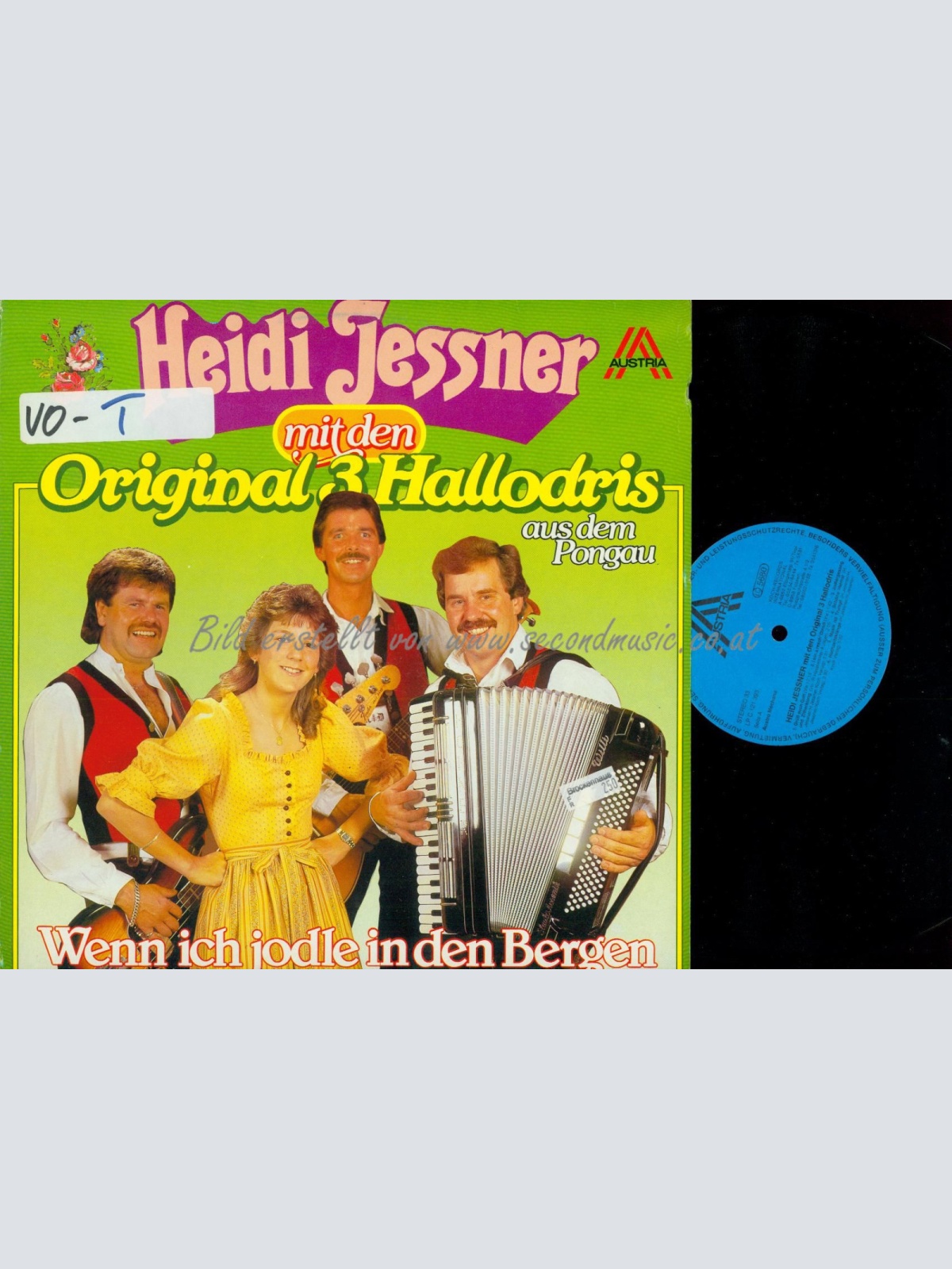 LP--HEIDI JESSNER MIT DEN ORIGINAL 3 HOLLODRIS