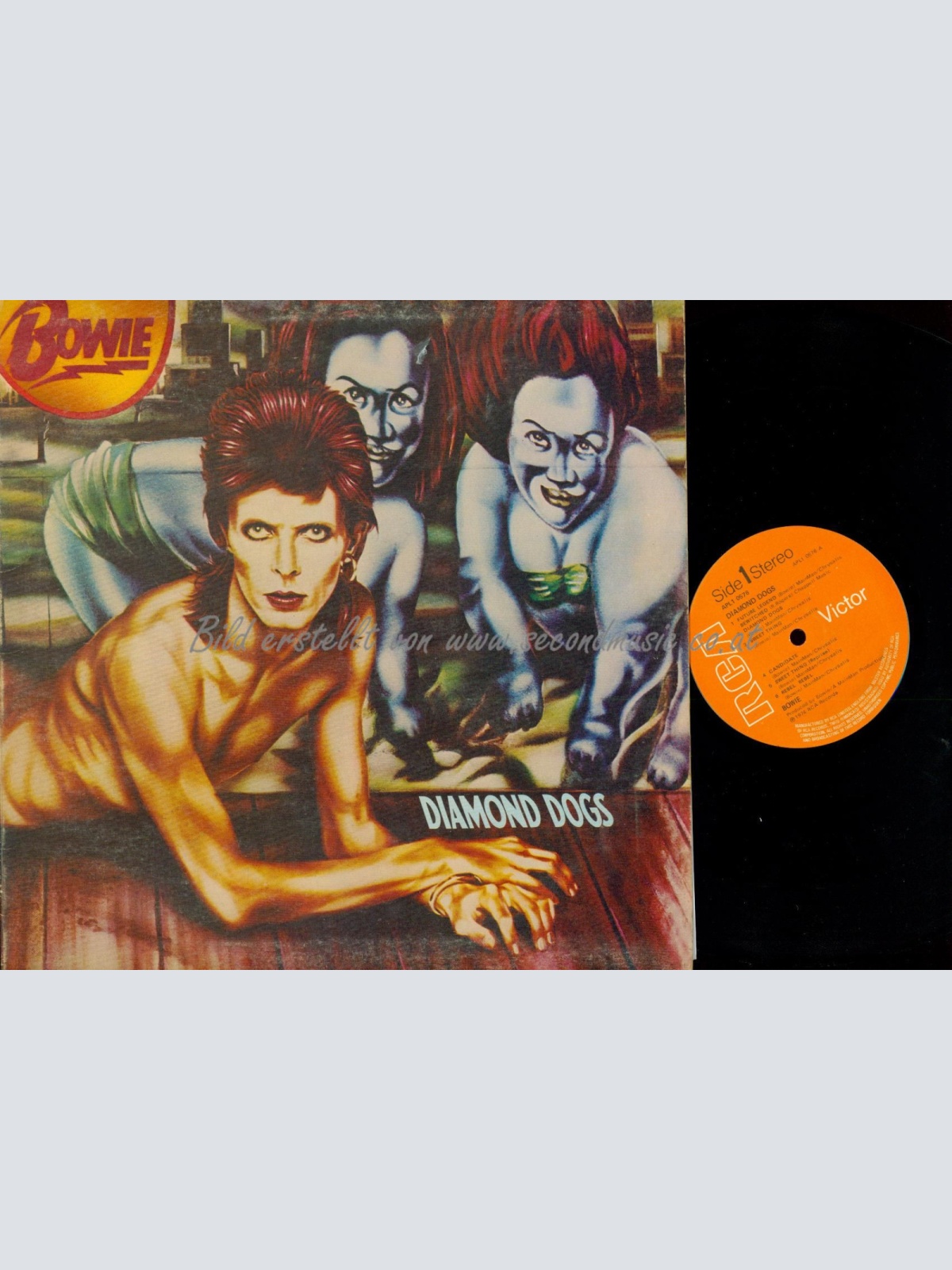 LP--DAVID BOWIE DIAMOND DOGS // FOC // UK // APL 10576