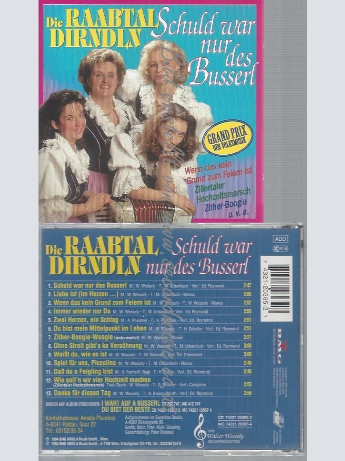 CD--RAABTAL DIRNDLN--SCHULD WAR NUR DES BUSSERL