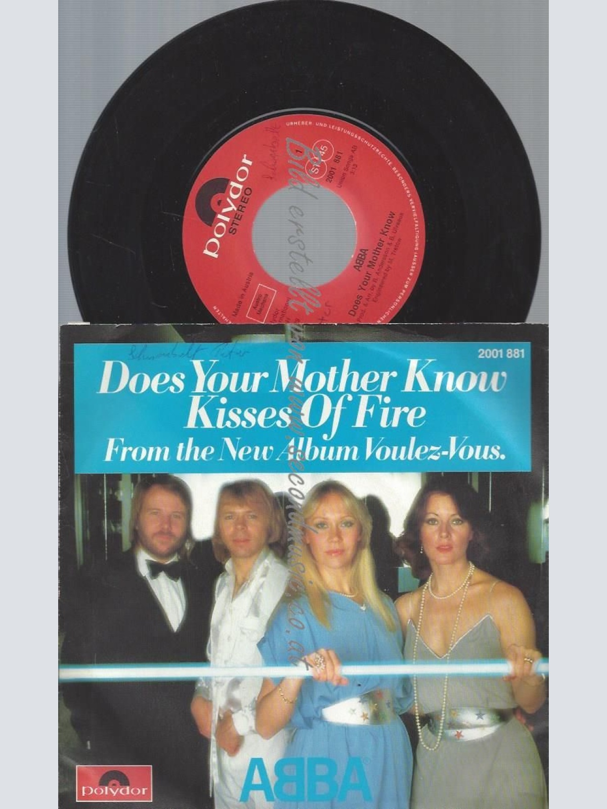 7"  ABBA DOES YOUR MOTHER KNOW --AUSTRO MECHANA