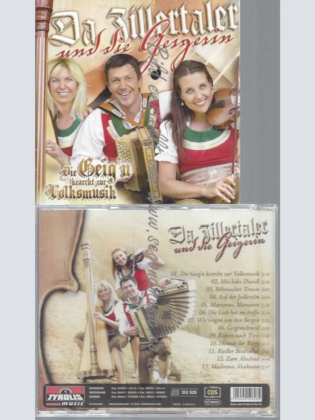 CD--DA ZILLERTALER UND DIE GEIGERIN--DIE GEIG'N KEARCHT ZUR VOLKSMUSIK