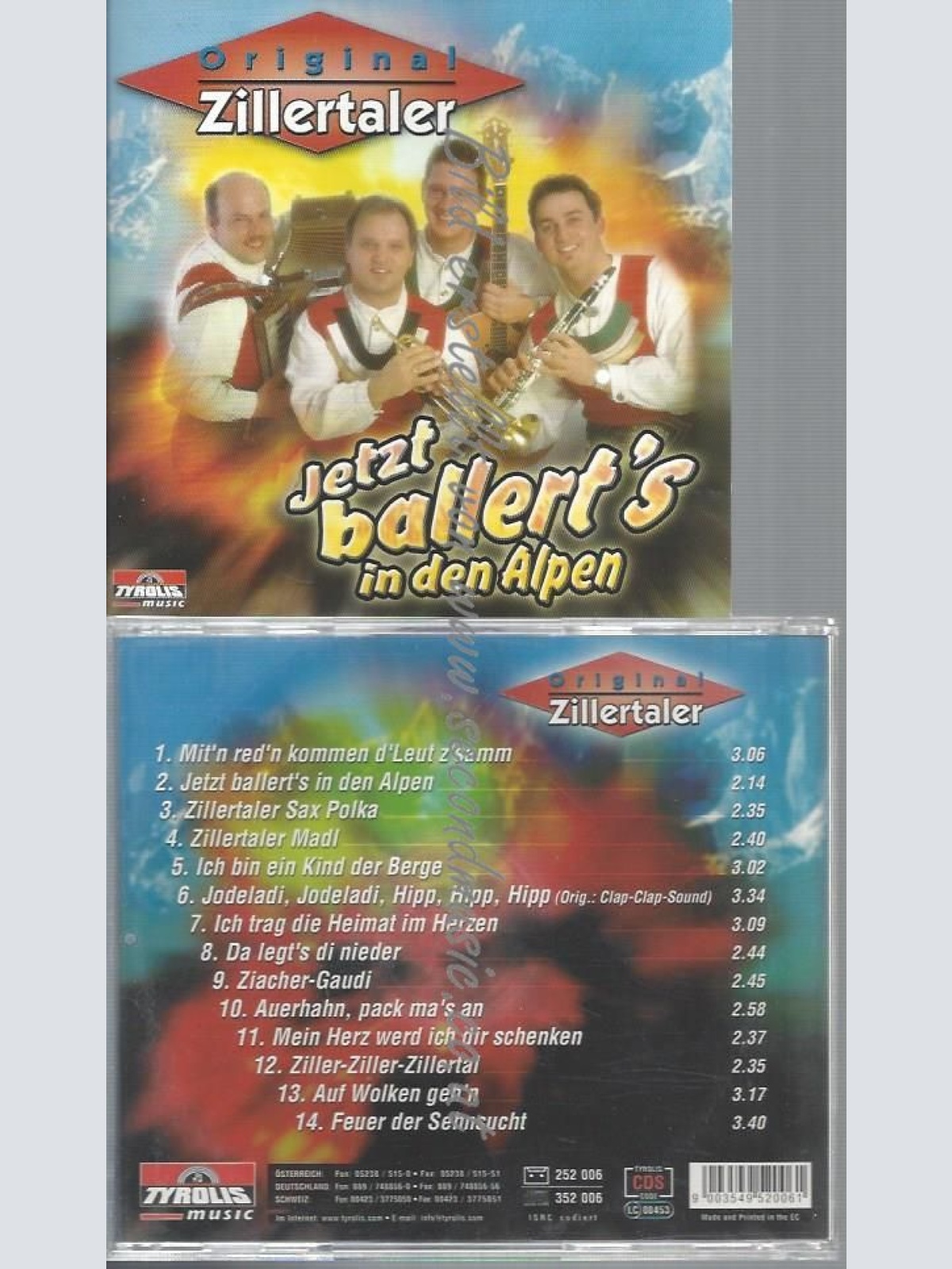 CD--ORIGINAL ZILLERTALER--JETZT BALLERTS IN DEN ALPEN