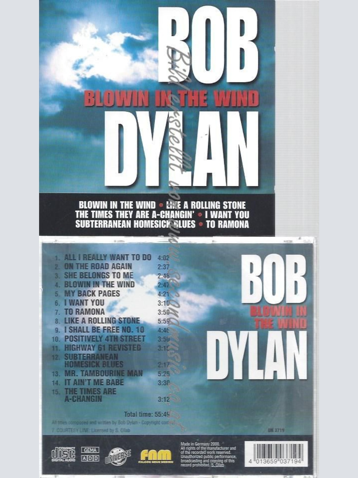 CD--BOB DYLAN--BLOWIN' IN THE WIND