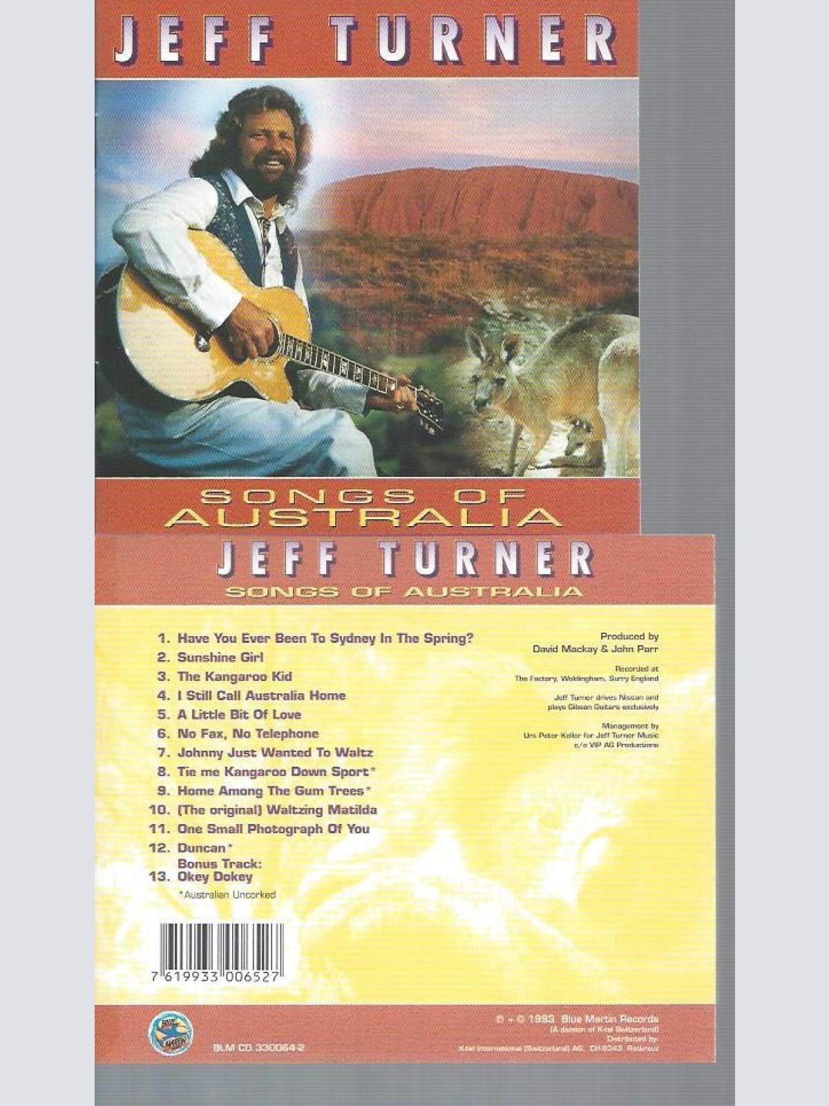 CD--JEFF TURNER SONGS OF AUSTRALIA